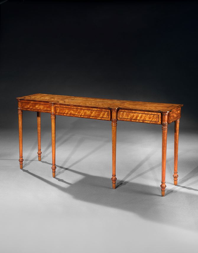 Gillows   - A regency breakfront satinwood side table | MasterArt